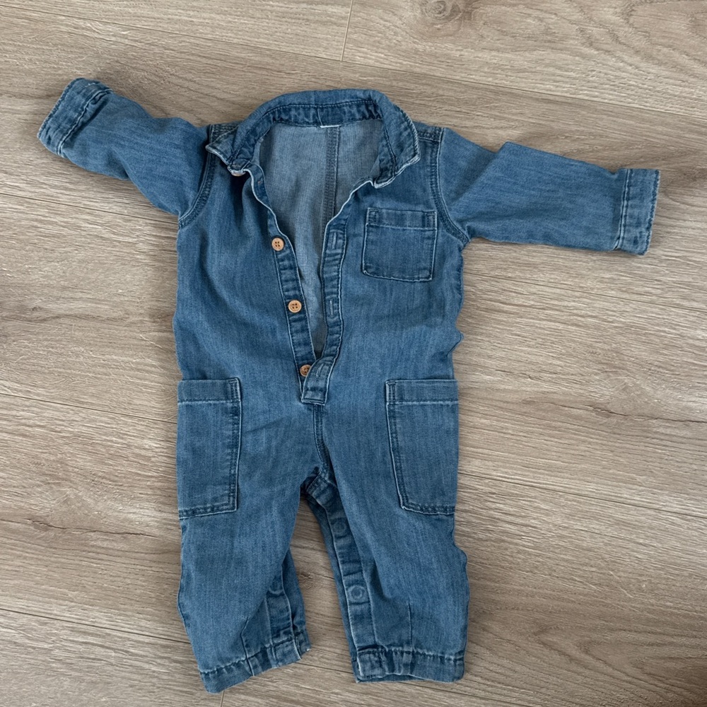 Baby Denim Jumpsuit - Blue